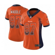 Women's Nike Chicago Bears #87 Tom Waddle Limited Orange Rush Drift Fashion NFL Jersey