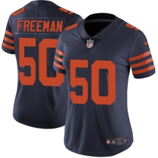 Women's Nike Chicago Bears #50 Jerrell Freeman Elite Navy Blue Alternate NFL Jersey