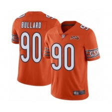 Men's Chicago Bears #90 Jonathan Bullard Orange Alternate 100th Season Limited Football Jersey