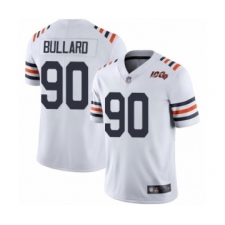 Men's Chicago Bears #90 Jonathan Bullard White 100th Season Limited Football Jersey