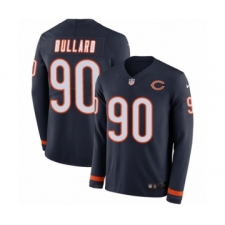 Men's Nike Chicago Bears #90 Jonathan Bullard Limited Navy Blue Therma Long Sleeve NFL Jersey