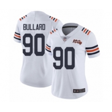 Women's Chicago Bears #90 Jonathan Bullard White 100th Season Limited Football Jersey