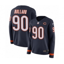 Women's Nike Chicago Bears #90 Jonathan Bullard Limited Navy Blue Therma Long Sleeve NFL Jersey