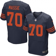 Men's Nike Chicago Bears #70 Bobby Massie Elite Navy Blue Alternate NFL Jersey