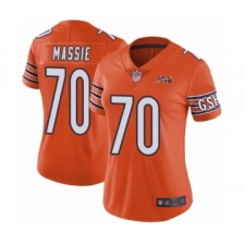Women's Chicago Bears #70 Bobby Massie Orange Alternate 100th Season Limited Football Jersey