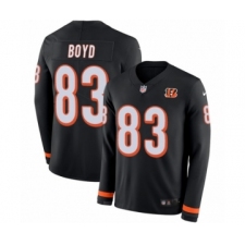 Youth Nike Cincinnati Bengals #83 Tyler Boyd Limited Black Therma Long Sleeve NFL Jersey