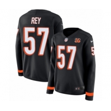 Women's Nike Cincinnati Bengals #57 Vincent Rey Limited Black Therma Long Sleeve NFL Jersey