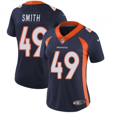 Women's Nike Denver Broncos #49 Dennis Smith Elite Navy Blue Alternate NFL Jersey