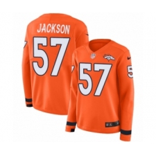 Women's Nike Denver Broncos #57 Tom Jackson Limited Orange Therma Long Sleeve NFL Jersey