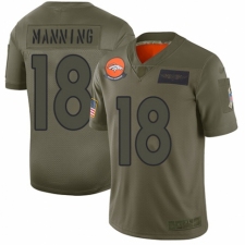 Women's Denver Broncos #18 Peyton Manning Limited Camo 2019 Salute to Service Football Jersey