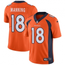 Youth Nike Denver Broncos #18 Peyton Manning Elite Orange Team Color NFL Jersey