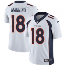 Youth Nike Denver Broncos #18 Peyton Manning Elite White NFL Jersey
