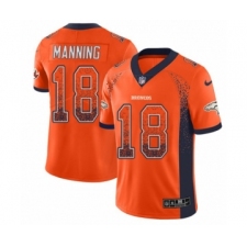 Youth Nike Denver Broncos #18 Peyton Manning Limited Orange Rush Drift Fashion NFL Jersey