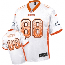 Men's Nike Denver Broncos #88 Demaryius Thomas Elite White Drift Fashion NFL Jersey