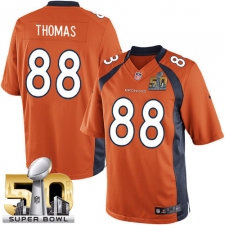Men's Nike Denver Broncos #88 Demaryius Thomas Limited Orange Team Color Super Bowl 50 Bound NFL Jersey