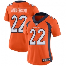 Women's Nike Denver Broncos #22 C.J. Anderson Orange Team Color Vapor Untouchable Limited Player NFL Jersey