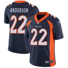 Youth Nike Denver Broncos #22 C.J. Anderson Elite Navy Blue Alternate NFL Jersey