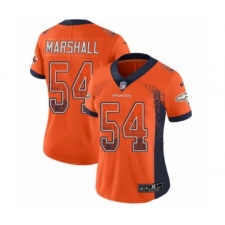Women's Nike Denver Broncos #54 Brandon Marshall Limited Orange Rush Drift Fashion NFL Jersey