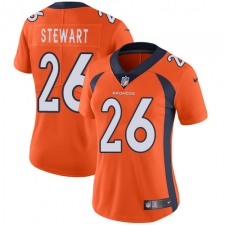 Women's Nike Denver Broncos #26 Darian Stewart Elite Orange Team Color NFL Jersey