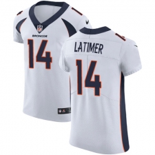 Men's Nike Denver Broncos #14 Cody Latimer White Vapor Untouchable Elite Player NFL Jersey