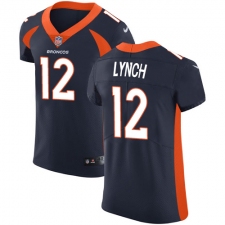 Men's Nike Denver Broncos #12 Paxton Lynch Navy Blue Alternate Vapor Untouchable Elite Player NFL Jersey
