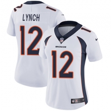 Women's Nike Denver Broncos #12 Paxton Lynch Elite White NFL Jersey