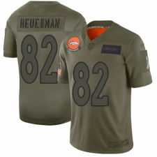 Men's Denver Broncos #82 Jeff Heuerman Limited Camo 2019 Salute to Service Football Jersey