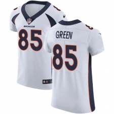 Men's Nike Denver Broncos #85 Virgil Green White Vapor Untouchable Elite Player NFL Jersey