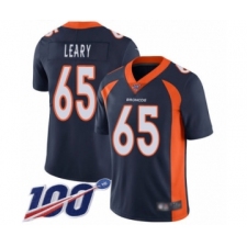 Men's Denver Broncos #65 Ronald Leary Navy Blue Alternate Vapor Untouchable Limited Player 100th Season Football Jersey