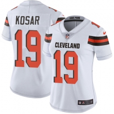 Women's Nike Cleveland Browns #19 Bernie Kosar White Vapor Untouchable Limited Player NFL Jersey