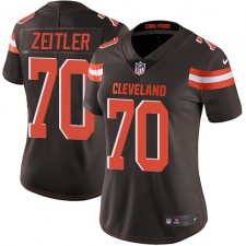 Women's Nike Cleveland Browns #70 Kevin Zeitler Elite Brown Team Color NFL Jersey