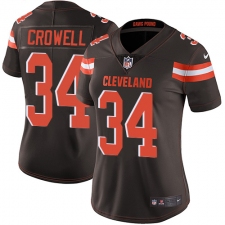Women's Nike Cleveland Browns #34 Isaiah Crowell Elite Brown Team Color NFL Jersey