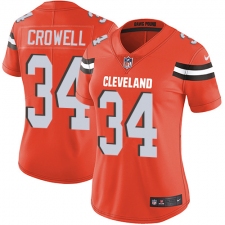 Women's Nike Cleveland Browns #34 Isaiah Crowell Elite Orange Alternate NFL Jersey