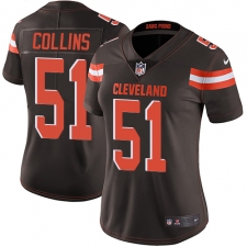 Women's Nike Cleveland Browns #51 Jamie Collins Elite Brown Team Color NFL Jersey