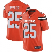Youth Nike Cleveland Browns #25 Calvin Pryor Elite Orange Alternate NFL Jersey