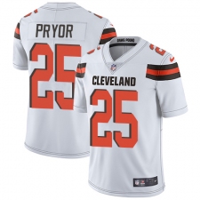 Youth Nike Cleveland Browns #25 Calvin Pryor White Vapor Untouchable Limited Player NFL Jersey