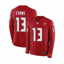 Men's Nike Tampa Bay Buccaneers #13 Mike Evans Limited Red Therma Long Sleeve NFL Jersey