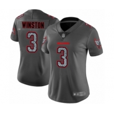 Women's Tampa Bay Buccaneers #3 Jameis Winston Limited Gray Static Fashion Football Jersey
