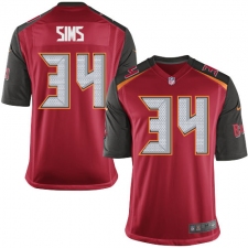 Men's Nike Tampa Bay Buccaneers #34 Charles Sims Game Red Team Color NFL Jersey
