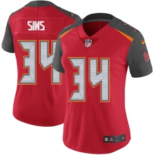 Women's Nike Tampa Bay Buccaneers #34 Charles Sims Elite Red Team Color NFL Jersey