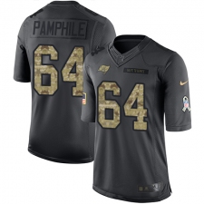 Men's Nike Tampa Bay Buccaneers #64 Kevin Pamphile Limited Black 2016 Salute to Service NFL Jersey