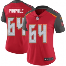 Women's Nike Tampa Bay Buccaneers #64 Kevin Pamphile Red Team Color Vapor Untouchable Limited Player NFL Jersey