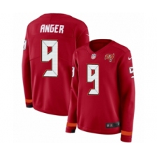 Women's Nike Tampa Bay Buccaneers #9 Bryan Anger Limited Red Therma Long Sleeve NFL Jersey