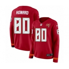 Women's Nike Tampa Bay Buccaneers #80 O. J. Howard Limited Red Therma Long Sleeve NFL Jersey