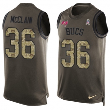 Men's Nike Tampa Bay Buccaneers #36 Robert McClain Limited Green Salute to Service Tank Top NFL Jersey