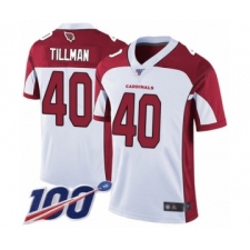 Men's Arizona Cardinals #40 Pat Tillman White Vapor Untouchable Limited Player 100th Season Football Jersey