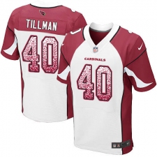 Men's Nike Arizona Cardinals #40 Pat Tillman Elite White Road Drift Fashion NFL Jersey