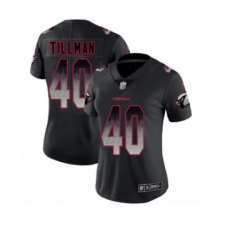 Women's Arizona Cardinals #40 Pat Tillman Limited Black Smoke Fashion Football Jersey