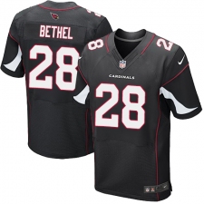 Men's Nike Arizona Cardinals #28 Justin Bethel Elite Black Alternate NFL Jersey
