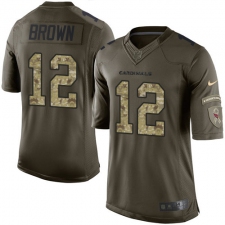 Youth Nike Arizona Cardinals #12 John Brown Elite Green Salute to Service NFL Jersey